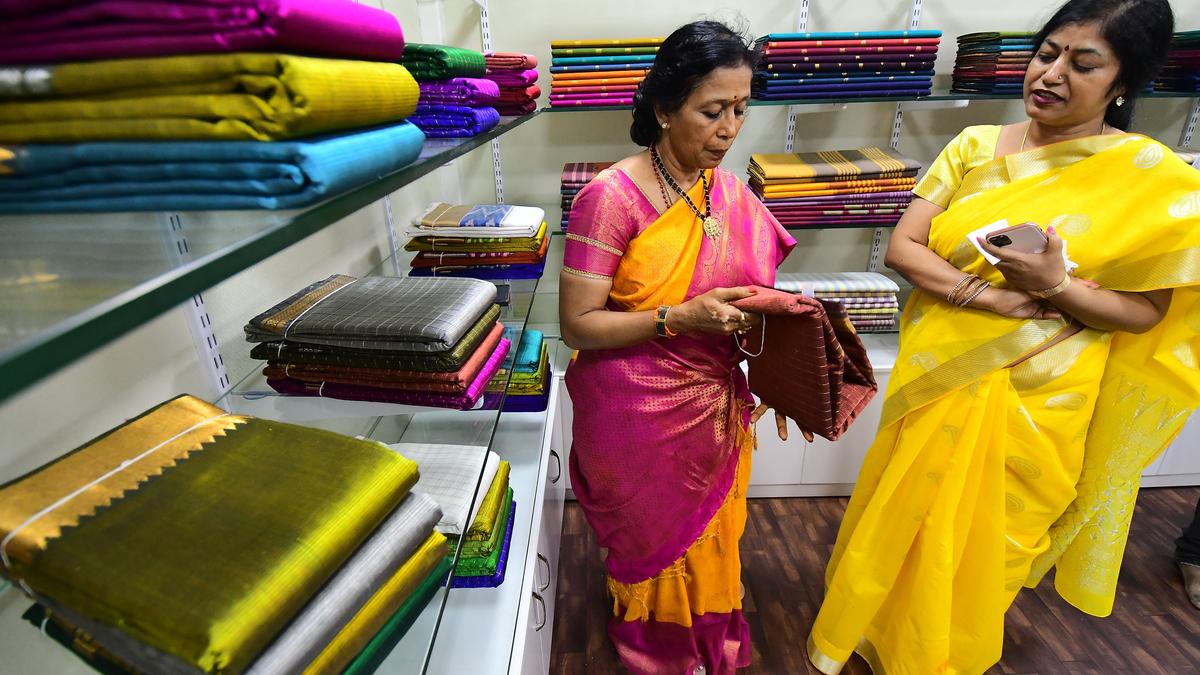 Plethora of handloom products at APCO expo The Hindu